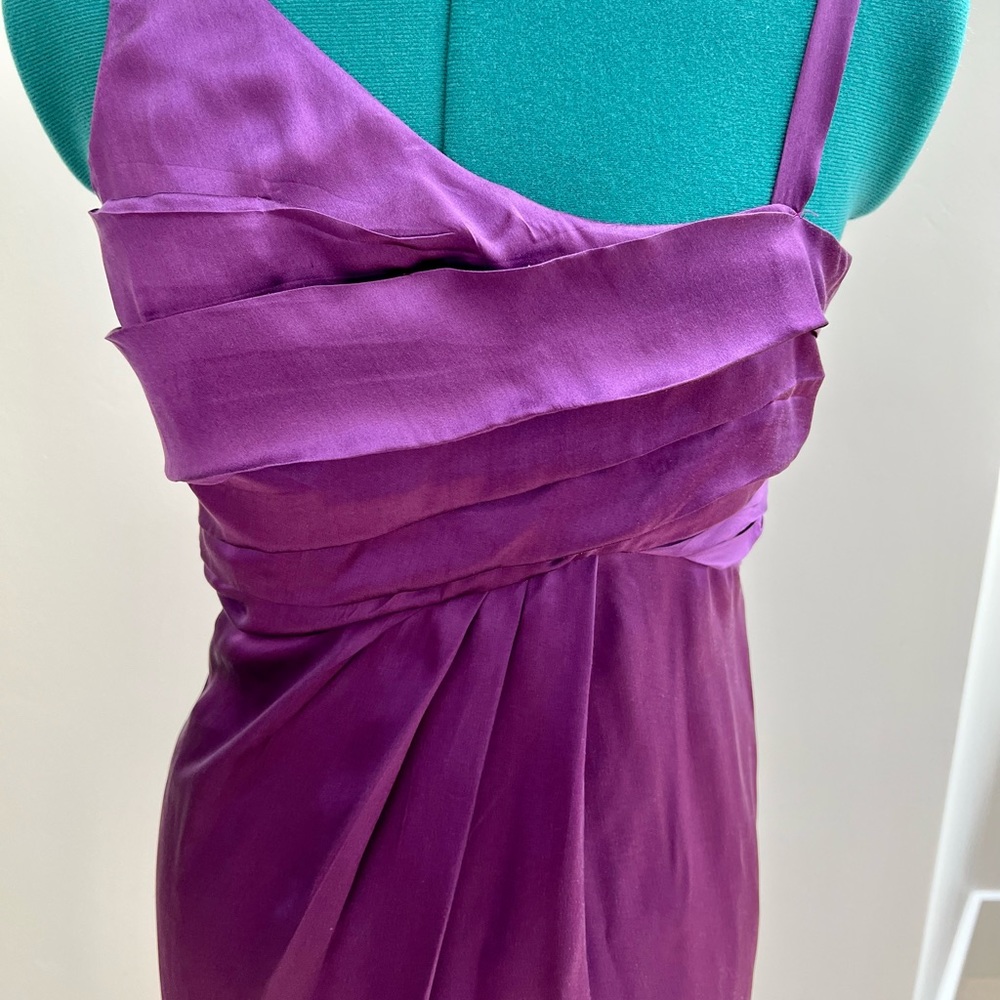 Vintage John Galliano Purple Silk dress in a size 4.
